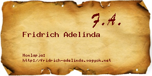 Fridrich Adelinda névjegykártya